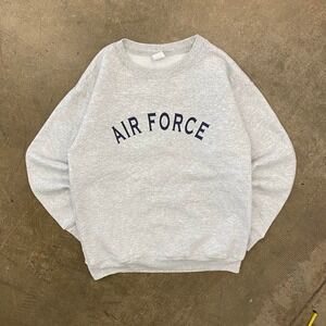 Vintage 90s Air Force Academy Spellout Military Crewneck Sweatshirt Size Small